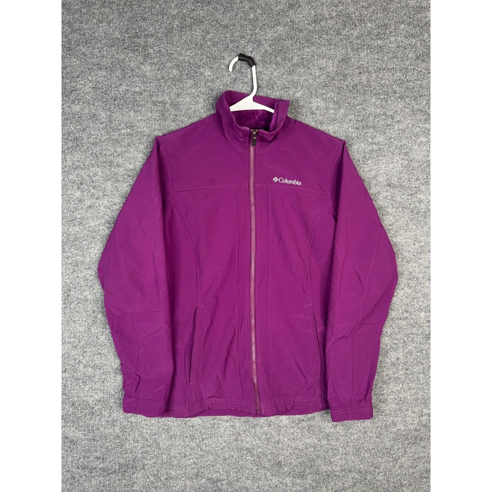 Columbia Kruser Ridge Softshell Jacket Purple Fleece Lined Womens Small S